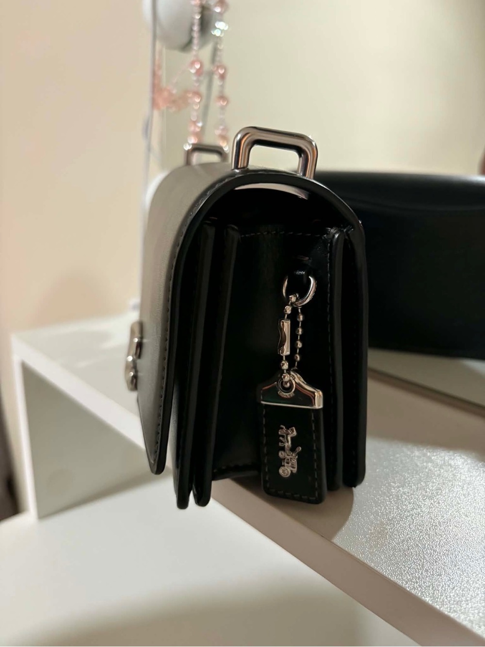 Coach Brown Signature and Black Leather Chain Crossbody - Picture 5 of 5